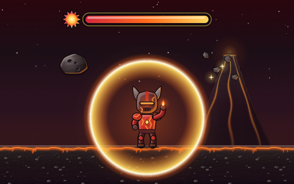 Illustration: a shockwave ring bursting around the runner