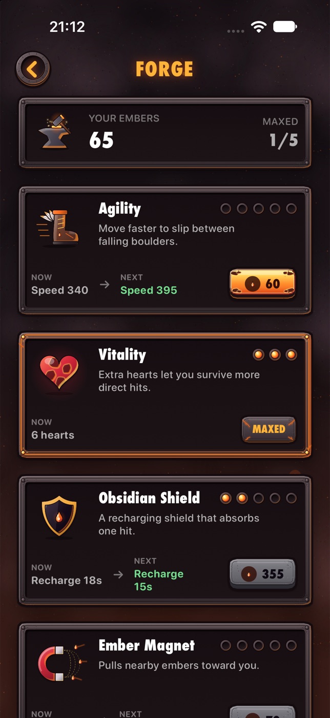 The Forge with painted upgrades and lava level sockets